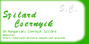 szilard csernyik business card